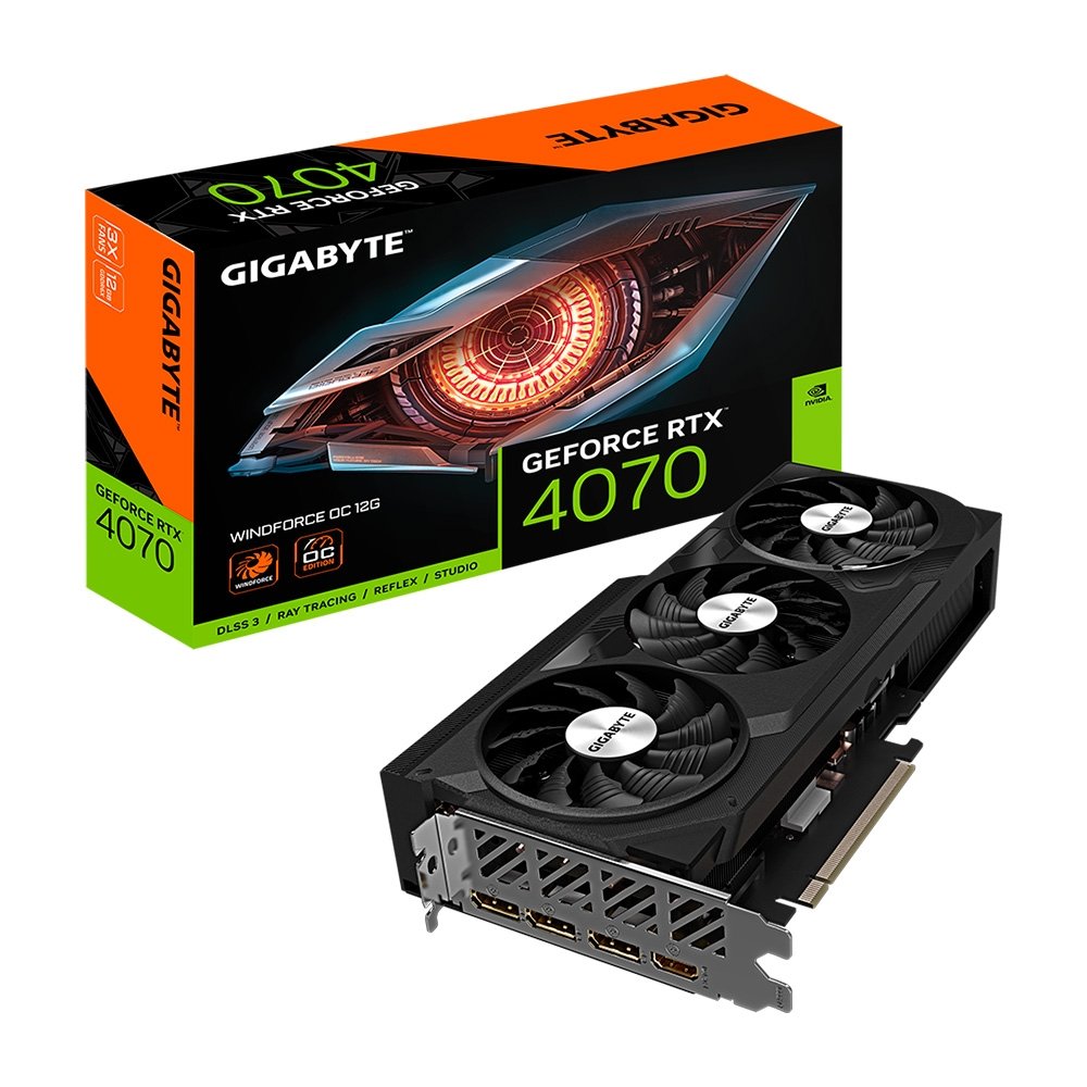 Placa de Vídeo RTX 4070 Gigabyte Windforce OC